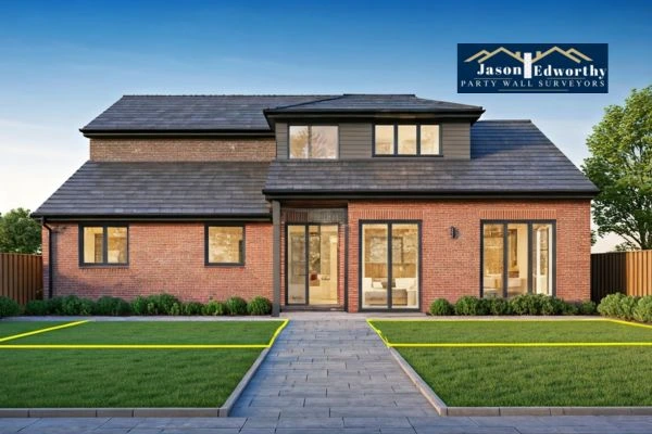 Home extension focusing on boundary line Morecambe